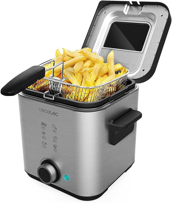 Frytkownica Olejowa Cecote CleanFry Advance 1500  1,5L 900W Srebny