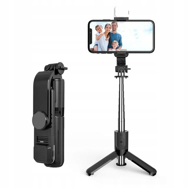 KIJEK DO SELFIE STICK uchwyt TRIPOD BLUETOOTH LAMPA LED STATYW PILOT RĄCZKA