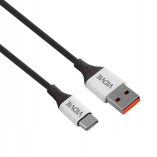 Kabel VIDVIE CB4014 USB/Type C 2.4A, 1m czarny
