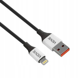 Kabel VIDVIE CB4014 USB/iPhone 2.4A, 1m czarny