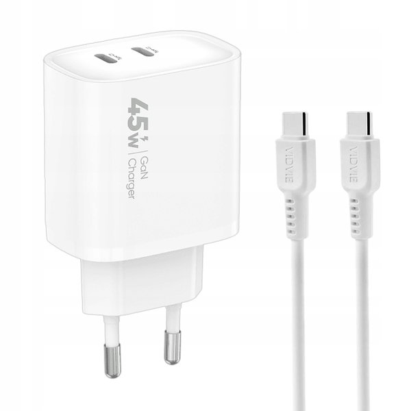 SZYBKA Ładowarka sieciowa USB TYP-C 3A 45W KOSTKA + KABEL TYP-C