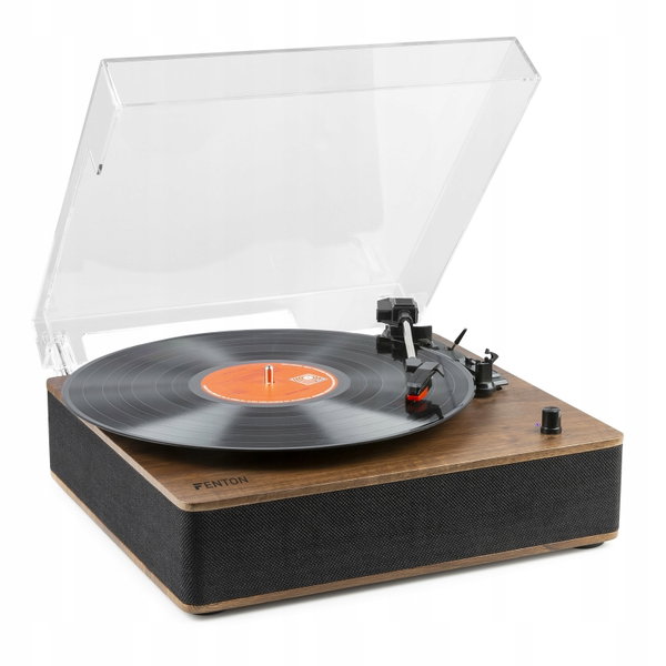 Gramofon Fenton RP161 z wbudowanymi głośnikami Bluetooth Drewniany Gramofon