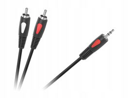 Eco-Line Kabel Przewód 2 RCA - Jack 3.5mm 3m