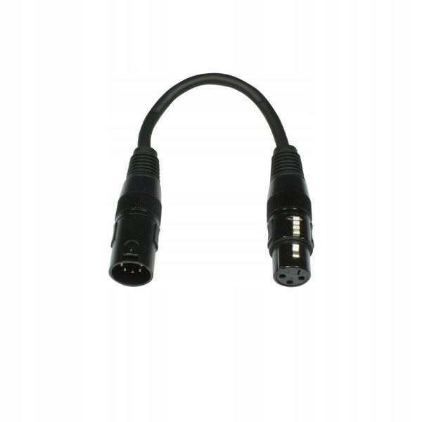 Kabel Przewód DMX ADAPTER DMX 5 na 3 pin Przejściówka 5 PIN na 3 PIN