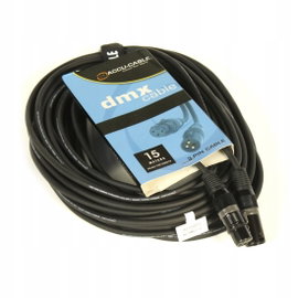 Przewód kabel DMX 3Pin do świateł 15m 110 ohm AC-DMX3/15