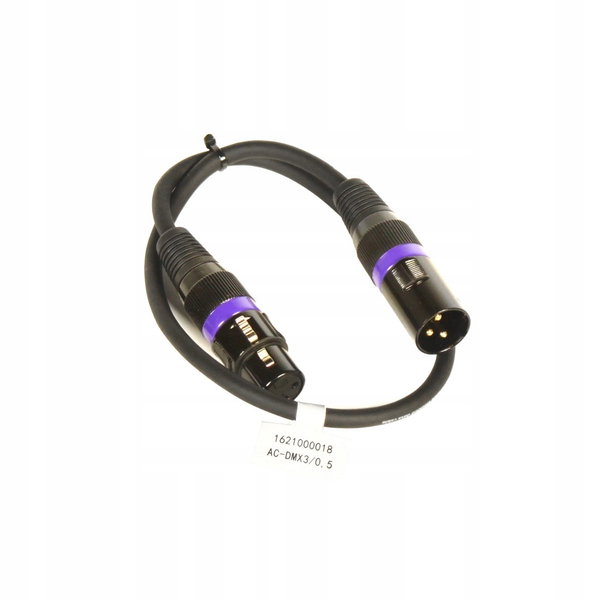 Przewód kabel DMX 3Pin do świateł 0.5m 110 ohm AC-DMX3/0,5