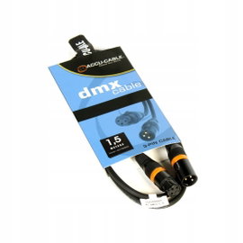 Przewód kabel DMX 3Pin do świateł 1.5m 110 ohm AC-DMX3/1,5