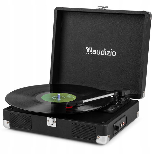 Audizio RP111BK Gramofon w Walizce Odtwarzacz Płyt Vinylowych