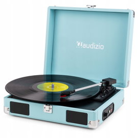 Audizio RP111BL Gramofon w Walizce Odtwarzacz Płyt Vinylowych