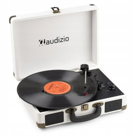 Gramofon Audizio RP116 Bluetooth Głośniki AUX in Biały Gramofon w Walizce