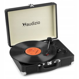 Gramofon Audizio RP116 Bluetooth Głośniki AUX in Czarny Gramofon w Walizce