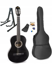Zestaw Gitara Klasyczna MAX SOLOART + Statyw + pokrowiec i akcesoria