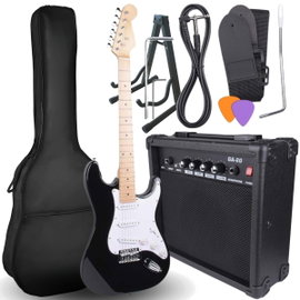 Zestaw Gitara Elektryczna z Piecykiem Gitarowym Pokrowiec + kabel + stojak
