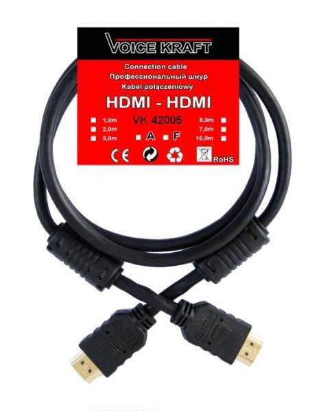 Przewód Kabel HDMI - HDMI 5m FULL HD 3D Kabel Połączeniowy HDMI na HDMI