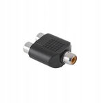 Przejściówka Adapter 2 x RCA F - 1 x RCA F