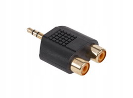 Przejściówka Adapter 2 x RCA F - Jack 3,5mm M