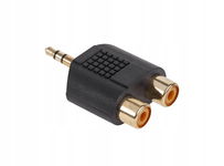 Przejściówka Adapter 2 x RCA F - Jack 3,5mm M