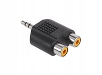 Przejściówka Adapter 2 x RCA F - Jack 3,5mm M