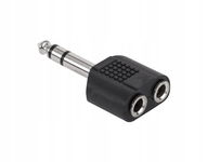 Przejściówka Adapter 2 x Jack 6,3mm F Jack 6,3mm M