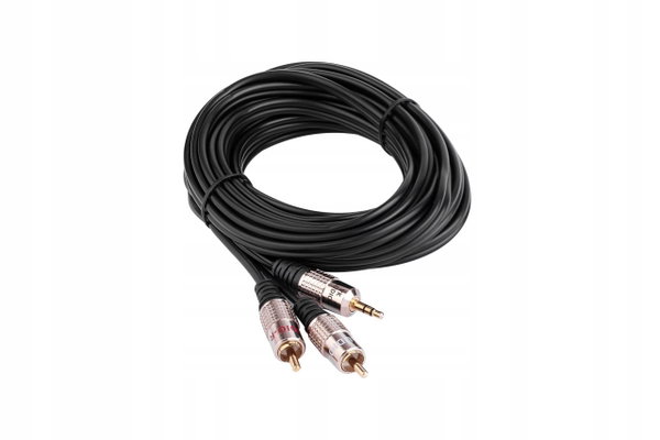 Kabel 2x RCA cinch - mini jack 3.5mm przewód 5m