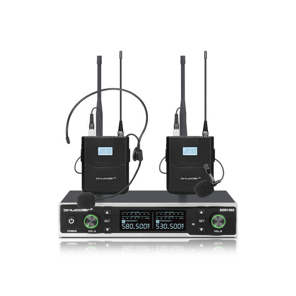 Mirkofony Shudder SDR1304 2x mikroport + nagłowny