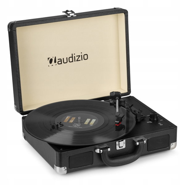 Gramofon Audizio RP114 w Walizce Głośniki AUX in Czarny Gramofon w Walizce