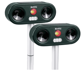 RichYa Ultradźwiękowy odstraszacz kotów, kun, psów, 5 trybów – 1sztuka