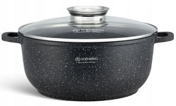 GARNEK MARMUROWY DUŻY Gastronomiczny 40cm 18,5L INDUKCJA Gaz 8155