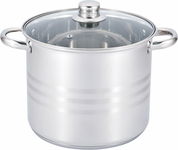 GARNEK STALOWY Z Pokrywką Głęboki Wysoki 12,9l 28cm INDUKCJA Gaz 546
