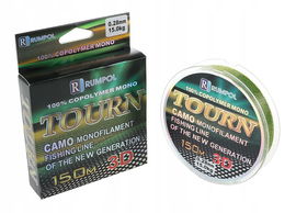 ŻYŁKA Wędkarska 150m RUMPOL CAMO Male 3D Tonąca 0,28mm 15kg Monofilament