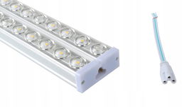 ŚWIETLÓWKA LED 60cm 36W Listwa Oprawa NATYNKOWA Biała ZIMNA 821