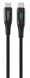 KABEL USB Typ C SZYBKIE ŁADOWANIE 100W 1,5m USB-C Z WYŚWIETLACZEM M104