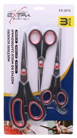 NOŻYCZKI Zestaw Nożyczek 3szt Uniwersalne Do Papieru Biurowe 3N