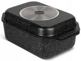 BRYTFANNA Gęsiarka MARMUROWA Patelnia GRILLOWA 2w1 Brytfanka 9L 34cm 4034