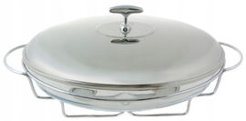 PODGRZEWACZ Szklany Do Potraw Naczynie ŻAROODPORNE Z Podgrzewaczem 1443