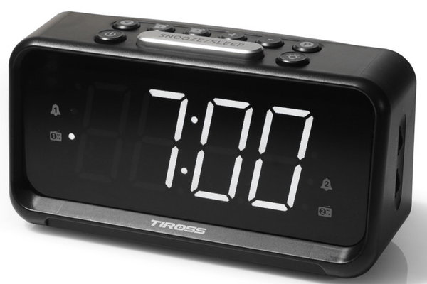 RADIOBUDZIK Budzik Z Radiem ALARMEM LED Radio FM 492
