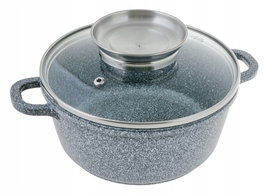 GARNEK Ceramiczny MARMUROWY 20cm INDUKCJA Gaz 2,3l 7072