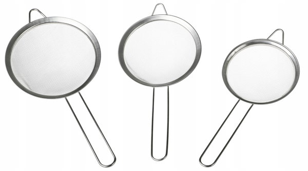 ZESTAW SITEK Sitko Metalowe STALOWE Kuchenne Cedzak Durszlak 3szt 6847