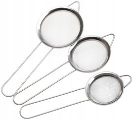ZESTAW SITEK Sitko Metalowe STALOWE Kuchenne Cedzak Durszlak 3szt 5516