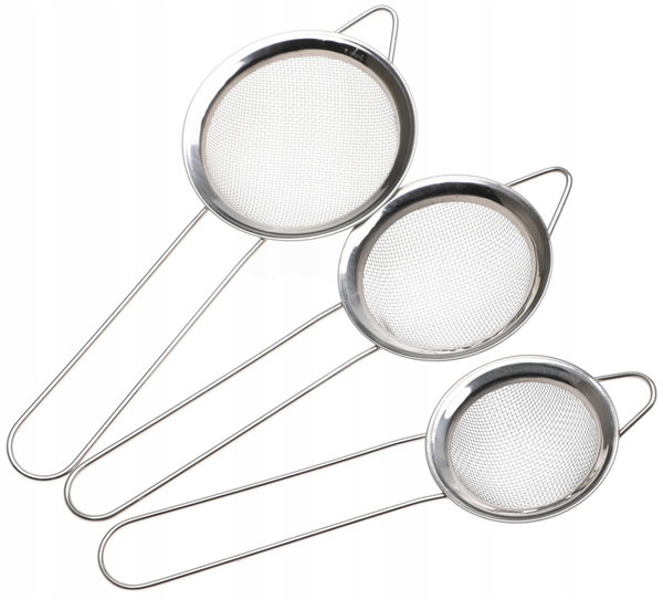 ZESTAW SITEK Sitko Metalowe STALOWE Kuchenne Cedzak Durszlak 3szt 5516