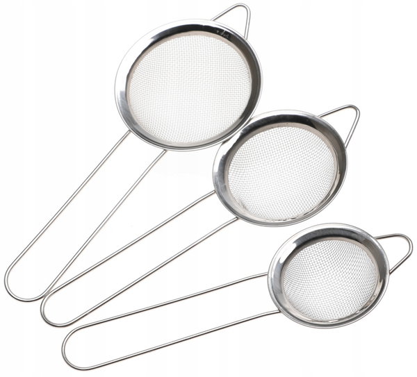 ZESTAW SITEK Sitko Metalowe STALOWE Kuchenne Cedzak Durszlak 3szt A2495