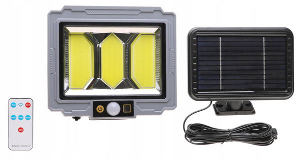 LAMPA SOLARNA Ogrodowa Uliczna LED COB Z CZUJNIKIEM Zmierzchu RUCHU 301