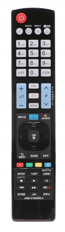 PILOT Do TV Telewizora LG UNIWERSALNY 3D SMART AKB73756502 6502