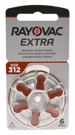 Baterie Słuchowe Rayovac Bateria 6szt Do Aparatów Słuchowych 312 PR41