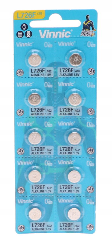 BATERIA Alkaliczna Baterie Komplet 10x VINNIC L726 L726F AG2 10szt 1,5V