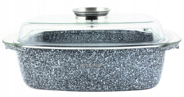 BRYTFANNA MARMUROWA Gęsiarka Brytfanka 5,5l 32cm Indukcja Gaz 8007