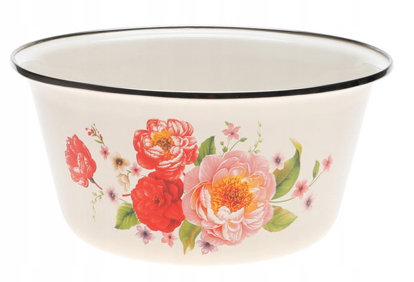 MISKA EMALIOWANA Stalowa Wysoka GŁĘBOKA Kuchenna DUŻA 25x12cm A1043