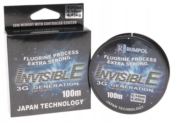 ŻYŁKA Wędkarska 100m 3G Invisible Monofilament 0,14mm 4,45kg ZI
