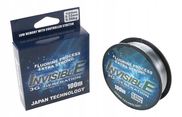 ŻYŁKA Wędkarska 100m 3G Invisible Monofilament 0,22mm 9,06kg ZI