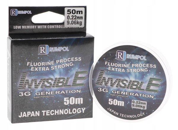 ŻYŁKA Wędkarska 50m 3G Invisible Monofilament 0,22mm 9,06kg ZI50